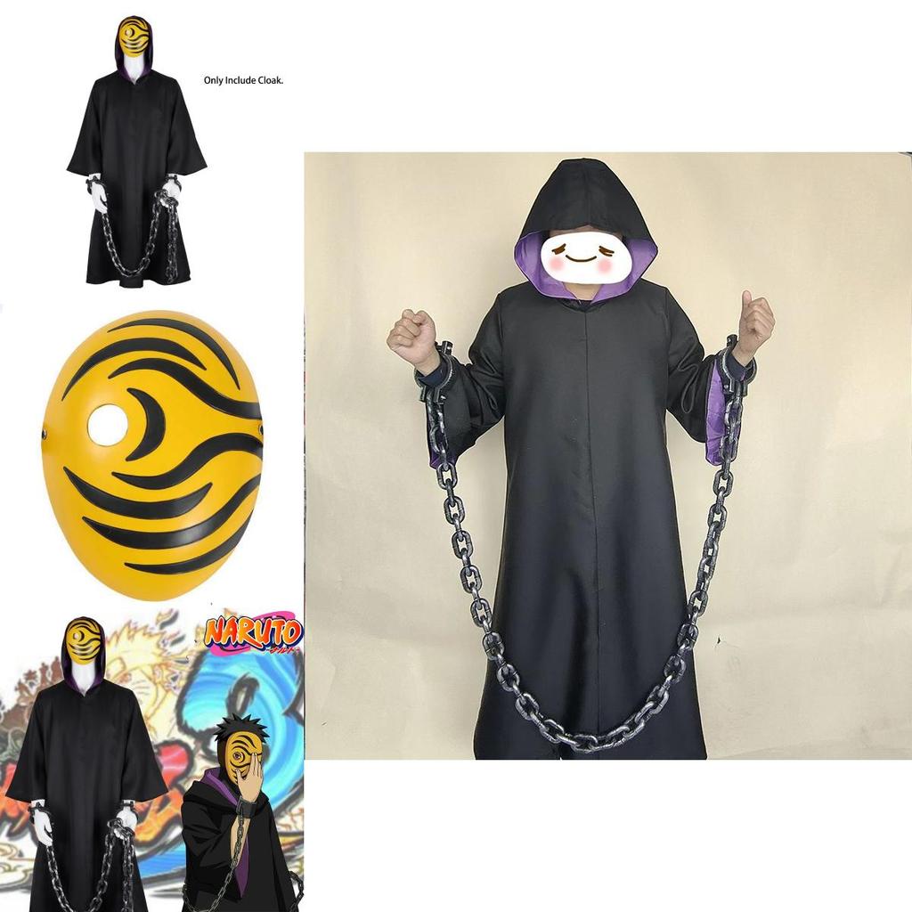 Authentic Naruto Akatsuki Tobi Uchiha Obito Cosplay Costume