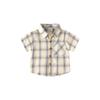 Summer Boys' Short-Sleeved Plaid Shirt, Baby Boy Polo Shirt, Half-Sleeved Collared Top, Pure Cotton Kidsren's Shirt, Kidsren's Clothing