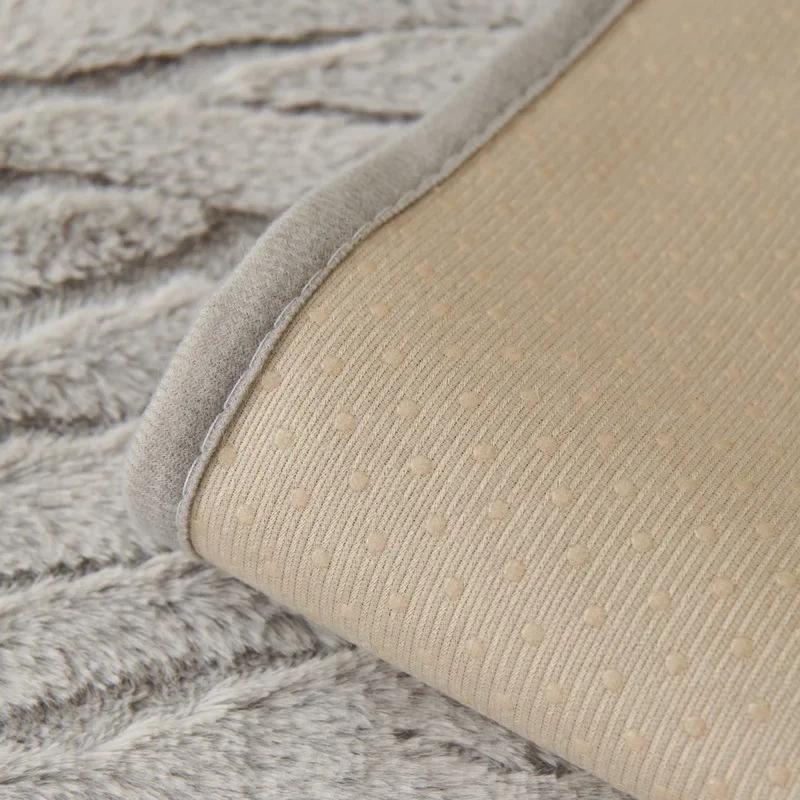 Thicken Rabbit Plush Sofa Cover Striped Sofa Cushion Anti-slip Couch Slipcover for Living Room Couch Covers for Sofas