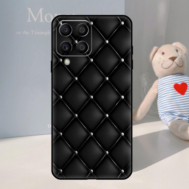 Quilted Texture Sofa Pattern Crown For Samsung Galaxy M21 M11 M31 M13 M33 M35 M53 M55 M15 M14 M34 M54 M12 M32 M52 M06 M16 Case