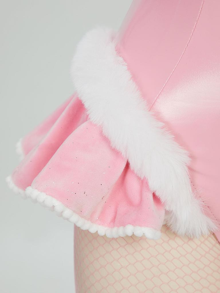 Mobbunny Beautiful Bunny Girl Rabbit Cute Bodysuit and Cute Outfit Fancy Pink Women's Costume, Cosplay, Anime, Game, Uniform, Sexy, Leotard, Set,