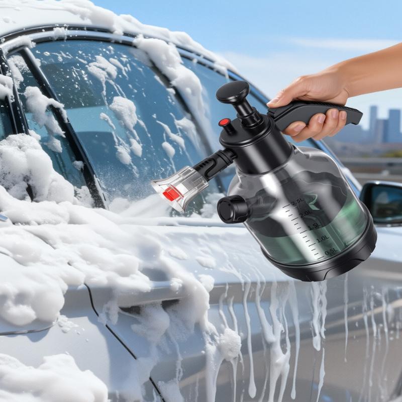 3L Hand Pump Foam Sprayer With 3 Types Of Nozzle Hand Pneumatic Foam Cannon Snow Foam Car Wash Spray Bottle Car Window Cleaning