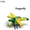 Mini Insect Series Building Block Ladybug Dragonfly Butterfly Snail Wasp Mantis Beetle Bricks Toys Christmas Gifts For Children