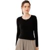 Women's Cashmere Deep U-neck Slim-fit Sweater - Versatile Short Pullover Base Layer Cardigan for Autumn and Winter