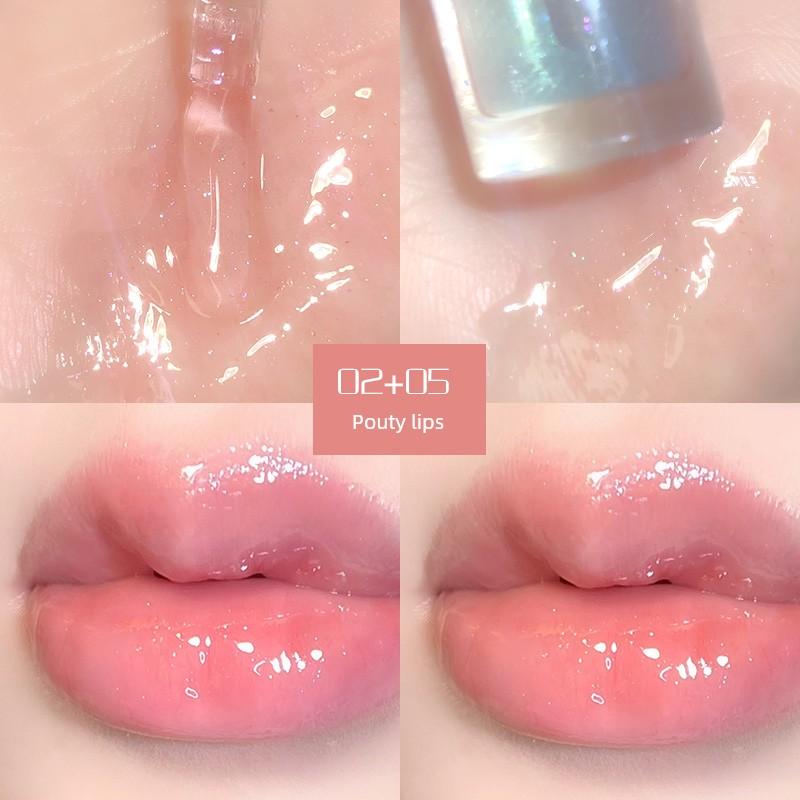It's So Soft! Lip Oil Uuny Transparent Lip Gloss Lipstick for Women Moisturizing and Hydrating Mirror-Like Jelly Glass Lips