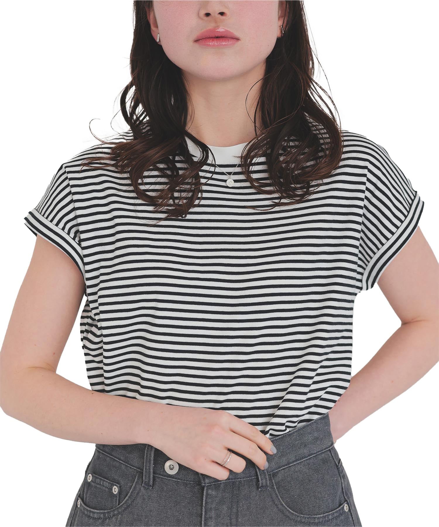 

Titibait Sweat Double Cuff AFXT0198 Medium White Stain-Resistant T-Shirt Women s