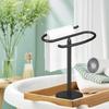 Towel Stand S Shaped Bath Towel Rack with Nonslip Base Countertop Jewelry Towel Holder for Bathroom & Kitchen Use