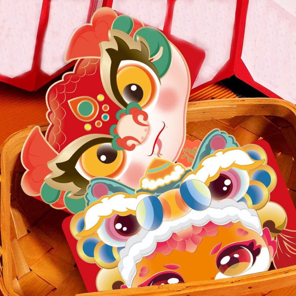 

2Pcs Blessing 3D New Year Red Packet Tassel Lucky Red Pockets Chinese New Year s Eve