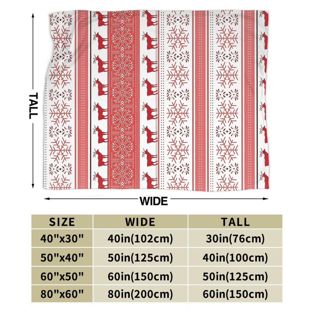 Christmas deer knit pattern Blanket Soft Funny Plush Throw Blanket For Kids Home Decor Flannel Bedspread Bed Cover