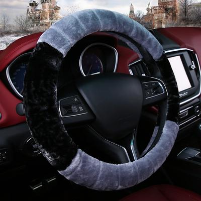 Winter Super Soft Plush Warm Faux Fur Universal Creative Stitching Auto Handlebar On the Steering-Wheel Car Steering Wheel Cover