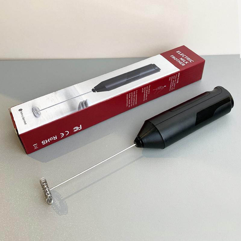 

Electric Milk Frother Foamer Coffee Foam Egg Beater Cappuccino Stirrer Mini Portable Food Blender Kitchen with Stand Whisk Tools CHINA чёрный