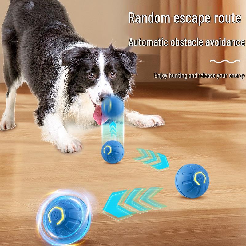 Intelligentes rollendes Katzenspielzeug: Bissfester elastischer Ball mit automatischem Schwerkraft-Hüpfen zur Selbstbeschäftigung.