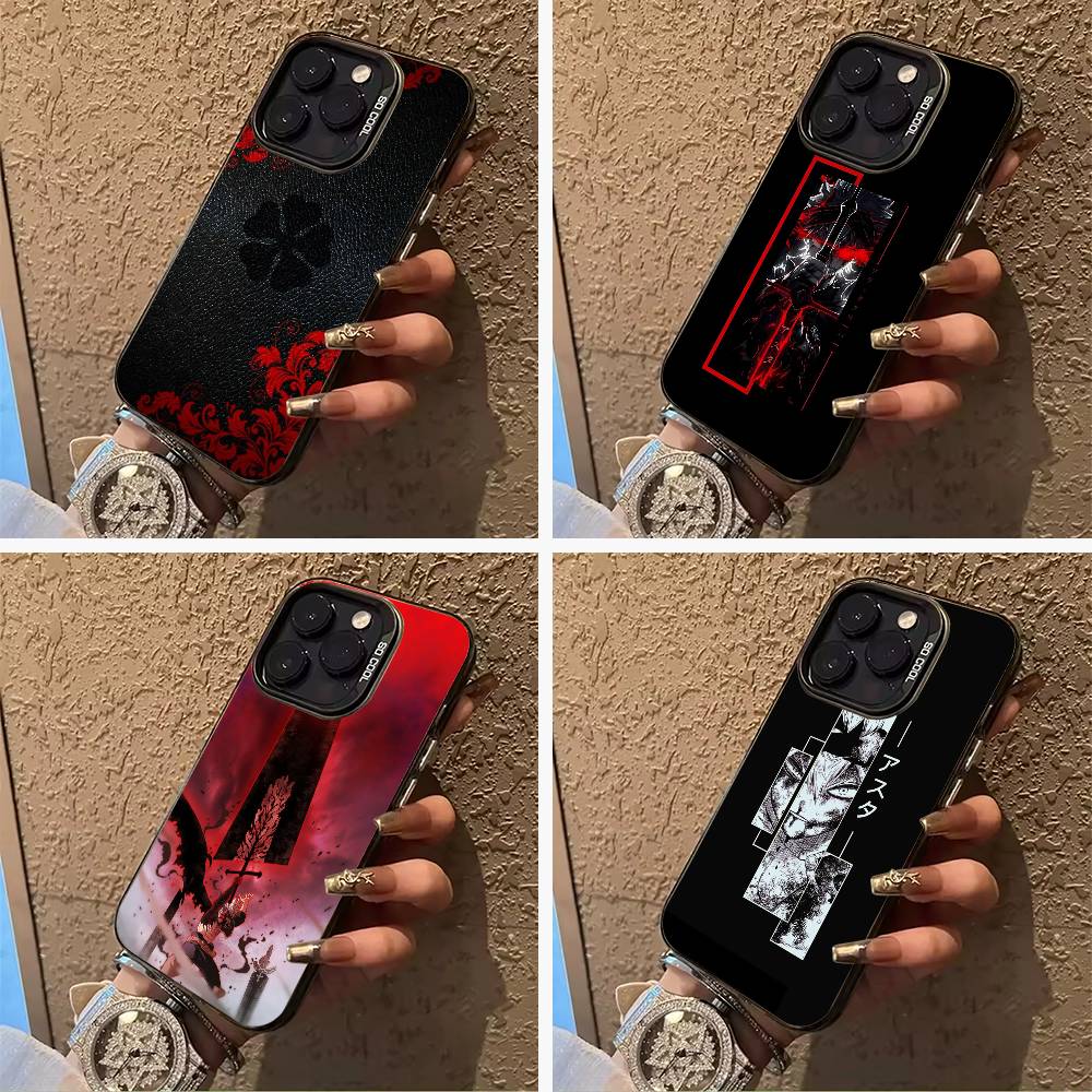C-Clover Asta B-Black Phone Case For iPhone 17,16,15,14,13,12,11 Plus Pro Max Colored Silver Phone Case
