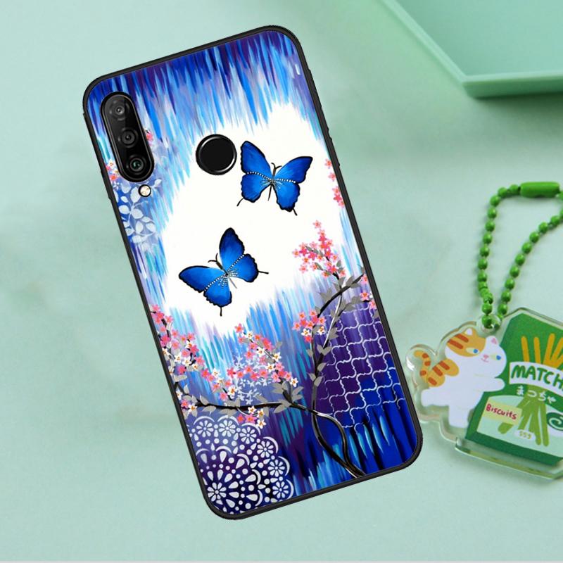 Butterfly Flower For Huawei Nova 8i 11i 12i 12s 9 10 SE Y90 Y60 Y70 Y72 Y61 Y91 P20 P30 P40 Lite P60 Pro Case