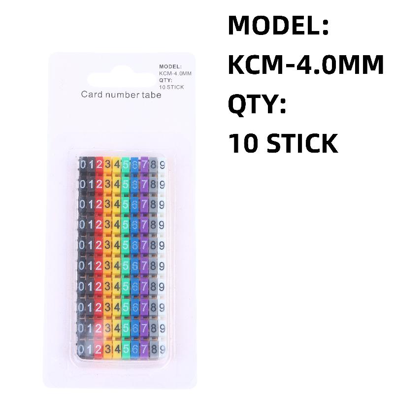 1/3 Sets Plastic Colourful C-Type Marker Number Tag Label Cable Markers For 2-3mm Wire Conspicuous And Easy To Identify