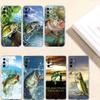 RE4 Angling Go Fishing Transparent Phone Case for Samsung Galaxy A04 A04S A14 A23 A34 A54 M23 M33 M52 M53