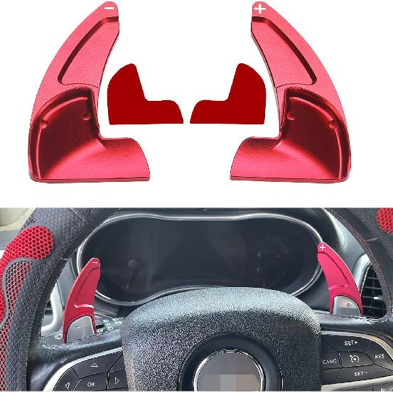 Steering Wheel Shift Paddle Extension Cover Compatible with Jeep Grand Cherokee 2014- Dodge Challenger Charger Durango RT and Scat Pack Extended