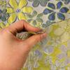 145cm Wide X 95cm Long Premium Double Layer Blue and Yellow Floral Jacquard Fabric
