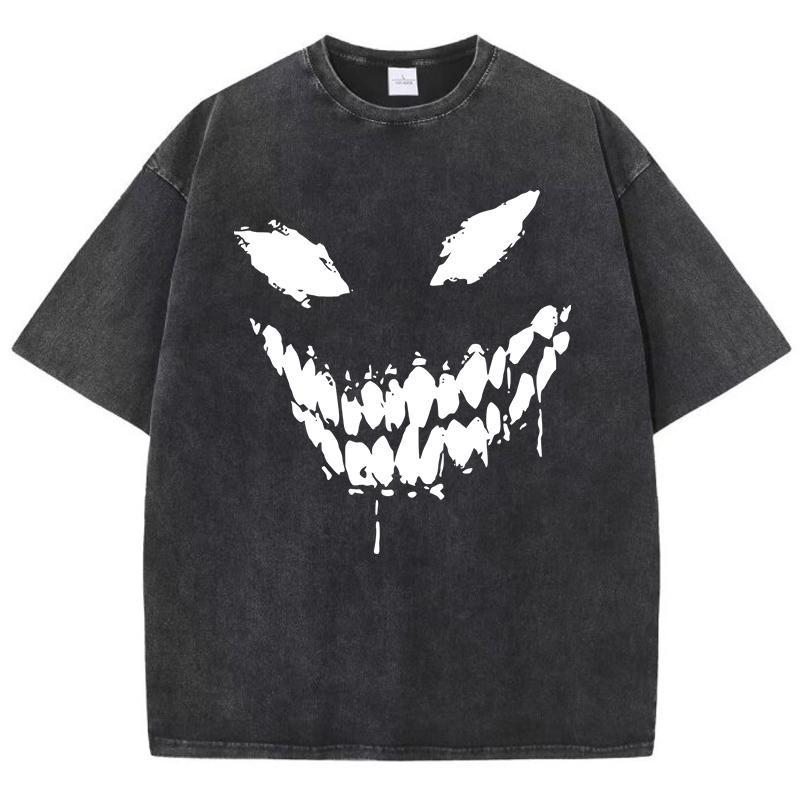 

Принт с узором лица Венома Футболка с принтом Мужская модная футболка с узором Дизайн Футболка Харадзюку Хлопок премиум-класса 3XL