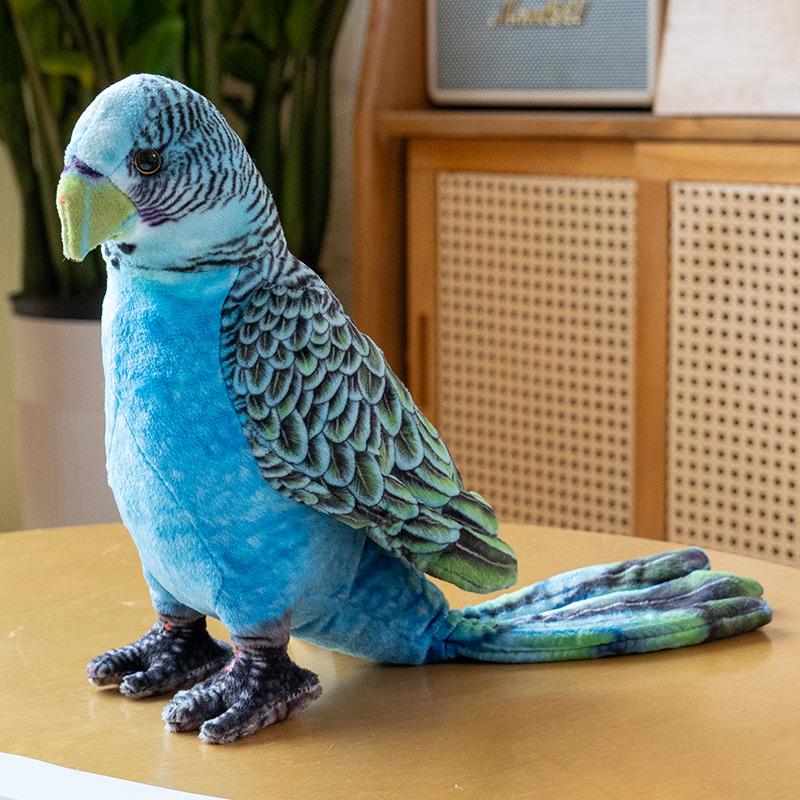 23cm Simulation Plush Toy Parrot Bird Stuffed Animal Doll Cute Children's Birthday Christmas Party Gift Animal Plushie