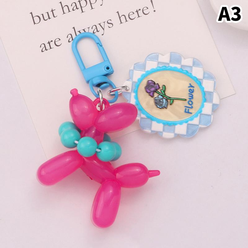 

Candy Color Keychain Punk Jelly Balloon Dog Keychains For Women Bag Pendant Jewelry Trinket Car Key Ring Key Chain