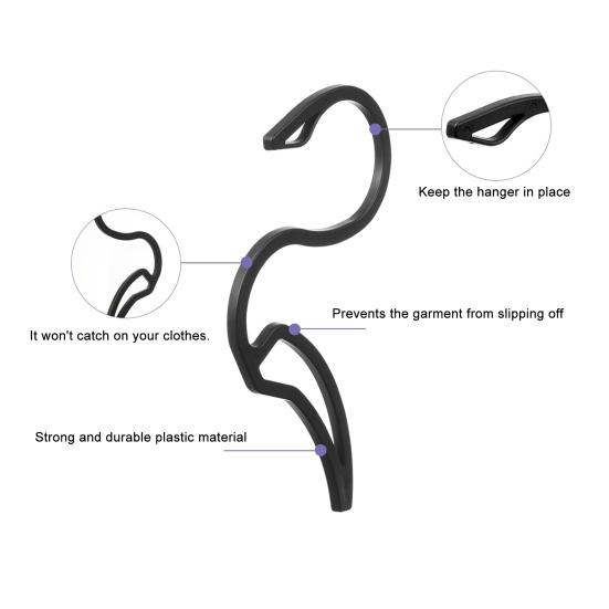 5/10Pcs Hoodie Hanger S-Shaped Hooks Strong Load-bearing High Durability Multipurpose Sweatshirt Clothes Hanger Organizer