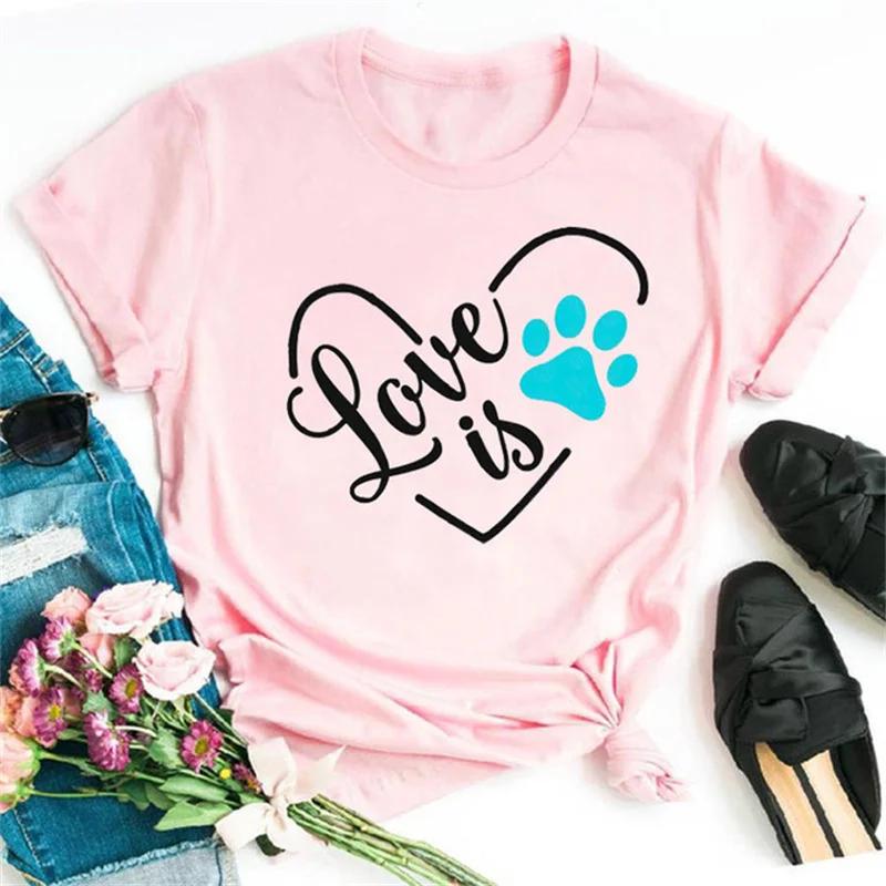 Maycaur Cute Paw Women T Shirt Fashion Cat MOM Printed Woman Tops Harajuku Punk O-neck Top Tee Black Shirt T Female T-shirt