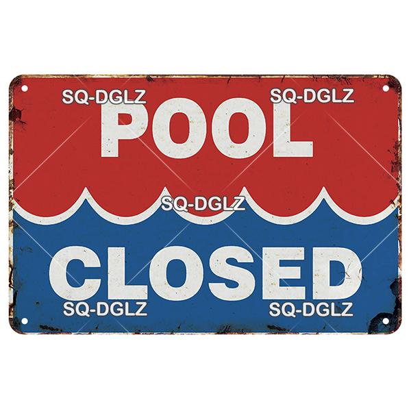 [SQ-DGLZ] Welcome Swim Pool Rules Metal Sign Vintage Plaque Tin Sign Plate Wall Decor For Bar Club Man Cave Art Painting Poster