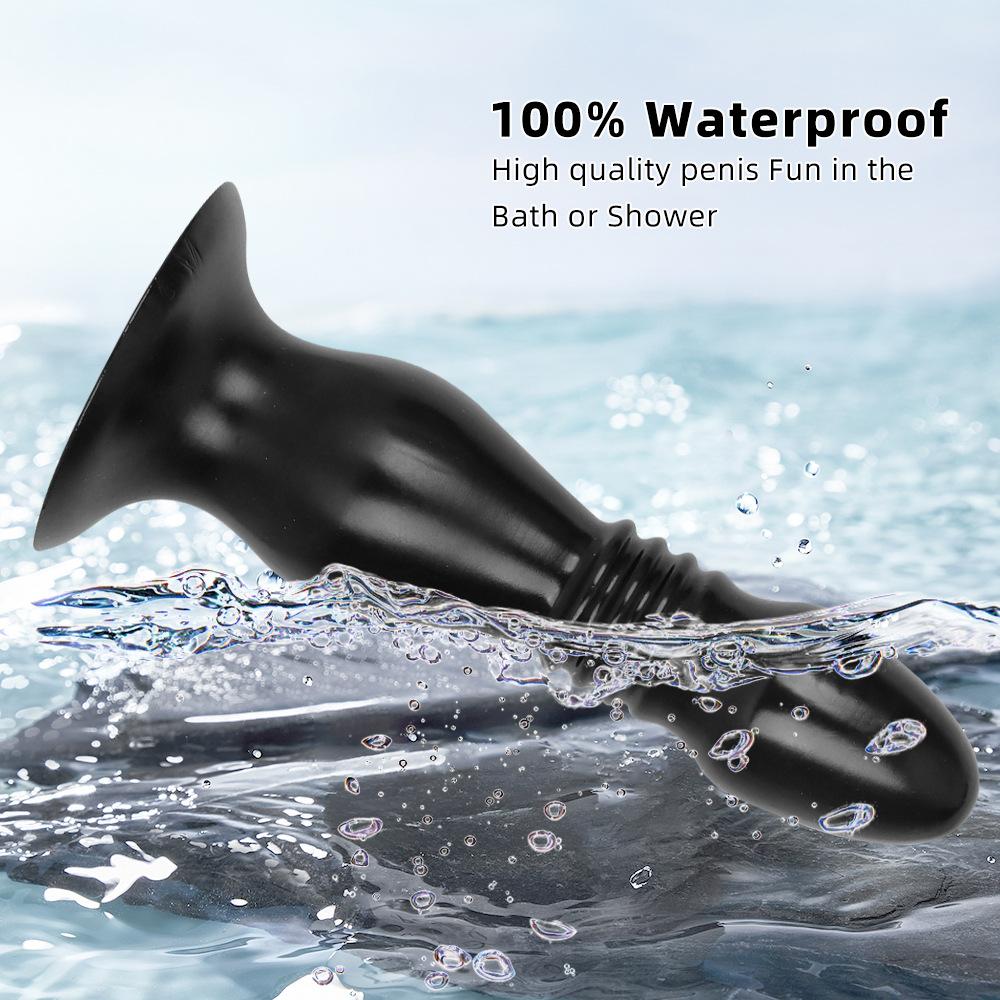 Extra Large Anal Plug with Suction Cup, Black Giant Butt Plug Sex Toy for Beginners and Advanced