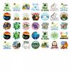 35pcs-50pcs Motivational Wildlife  Stickers Whimsical Animal Conservation  Stickers  Stationery Stickers