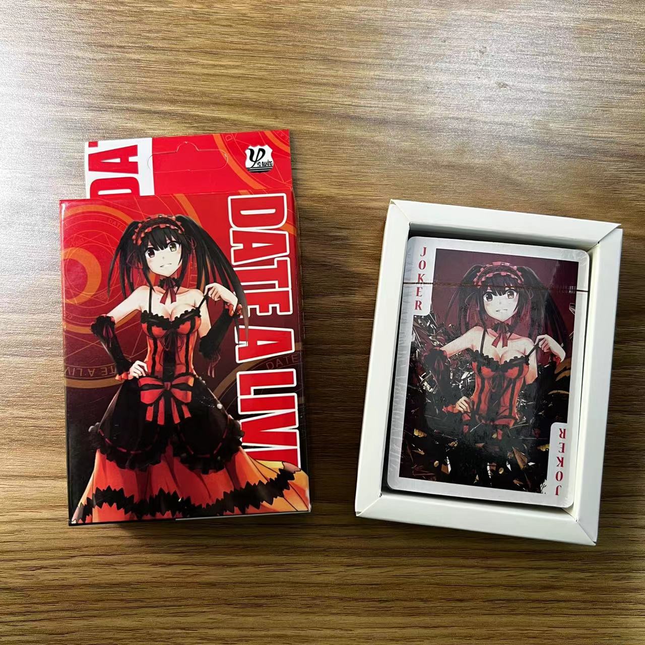 

54 шт. Карты Аниме Date A Live Карты для покера Косплей Карты для настольной игры Коллекция в твердом переплете Игрушка Подарок С коробкой
