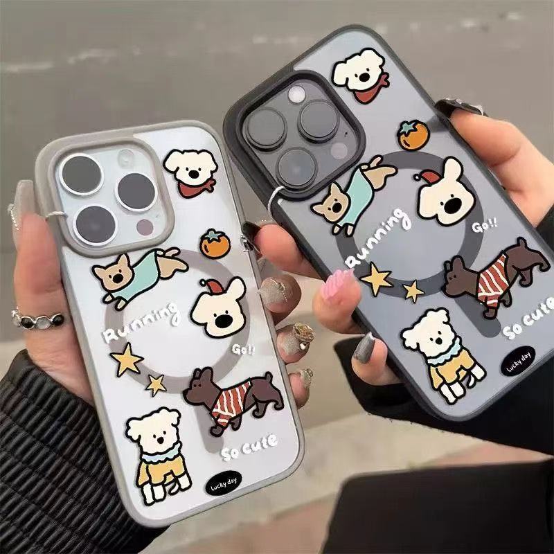 Dressing puppy for Apple 17promax mobile phone case 16Pro advanced all-inclusive magnetic attraction