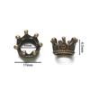 50pcs/lot Alloy Loose Spacer Crown Beads Gold Silver Bronze Color Charms Beads for DIY Jewelry Making Bracelet Accessories