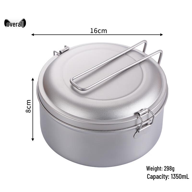JUN KAI WEI Čistě titanový kempingový bento box