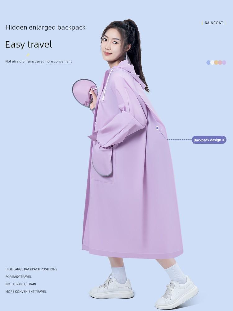 Women's Long Raincoat for Single Person, Full-Body Protection Against Heavy Rain, Suitable for Electric Scooters, Men's Adult Outerwear Raincoat