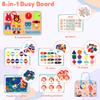 8 In 1 Toddler Busy Board Felt Fabric Puzzle Busy Dressing Learning Board Comfortable and Soft Carrying Handle Design
