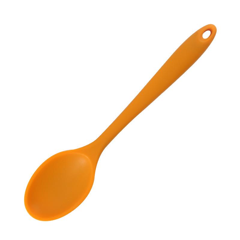 Integrated Silicone Cooking Spoon Set - Non-Stick, Multi-Purpose Rice, Seasoning, Soup, Wok, and Stir-Fry Spoons.