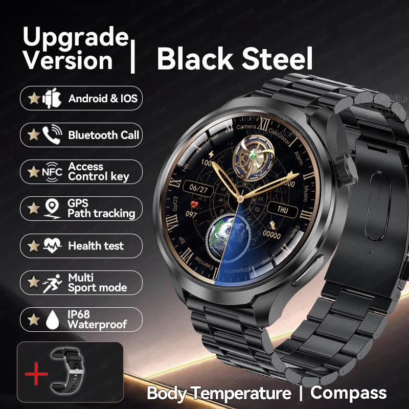 New Brand Global Version Smart Watch 1.85"AMOLED GPS Track Bluetooth Call 410mAh Battery NFC IP68 Waterproof Smartwatch Men