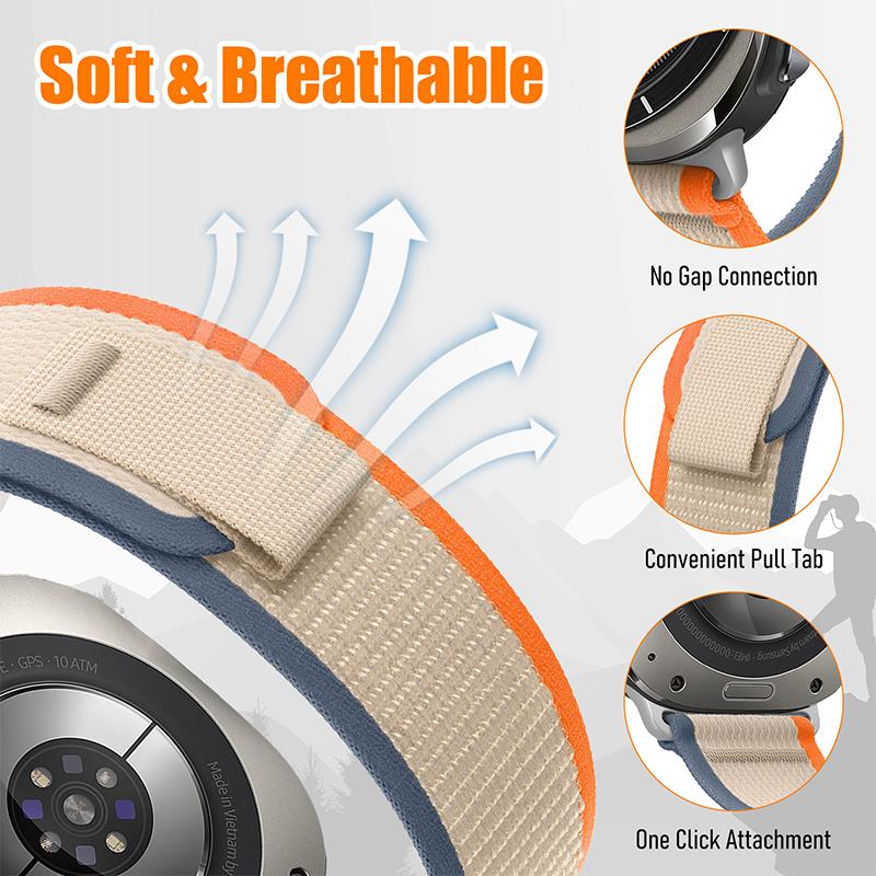 Trail Loop band For Samsung Galaxy Watch 8/8 classic 40mm 44mm 46mm Accessories Sport nylon Bracelet correa Galaxy watch 8 strap