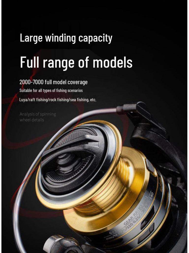 Compact All-Metal Spinning Reel: Gapless Micro Lure, Long Cast, Sea Fishing Rod Reel