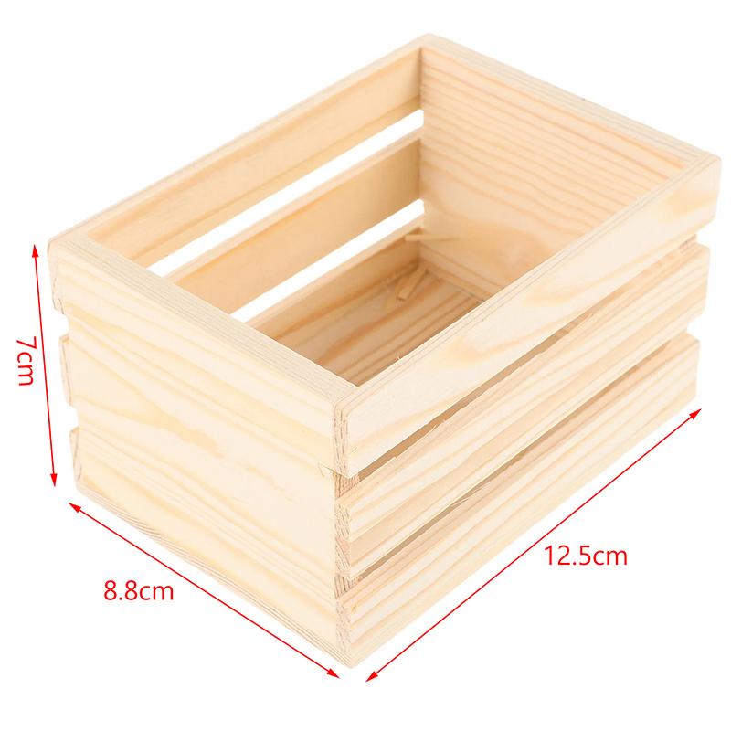 

Кукольный домик Мини Деревянная фруктовая рамка Модель Миниатюрная еда и игровая сцена Маленькая корзина для хранения Аксессуары для кукольного дома