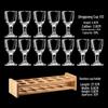 Qianxing Transparent Glass Baijiu Liquor Cups with Holder, 12-Pack