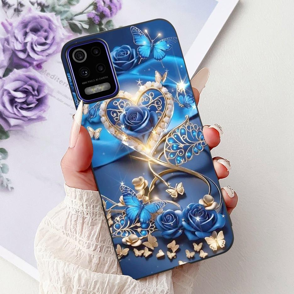 For LG K52 K62 2020 Case LM-K520 LM-K525 Stylish Love Heart Painted Cover Soft TPU Phone Case For LG K62 K 52 LGK52 LGK62 Fundas