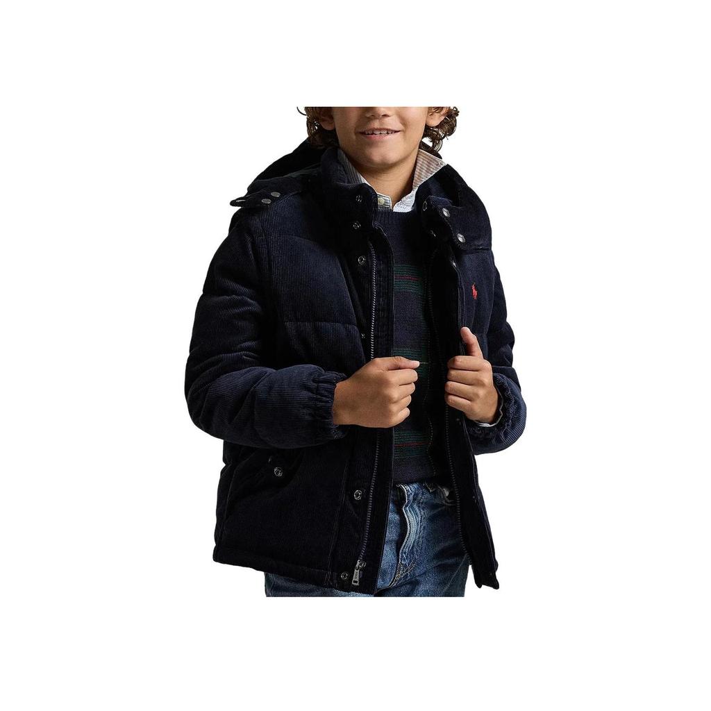 Polo Ralph Lauren Down Jacket FW25 Corduroy Hooded Removable Long Sleeve Kids Kids Outerwear 323979092-001