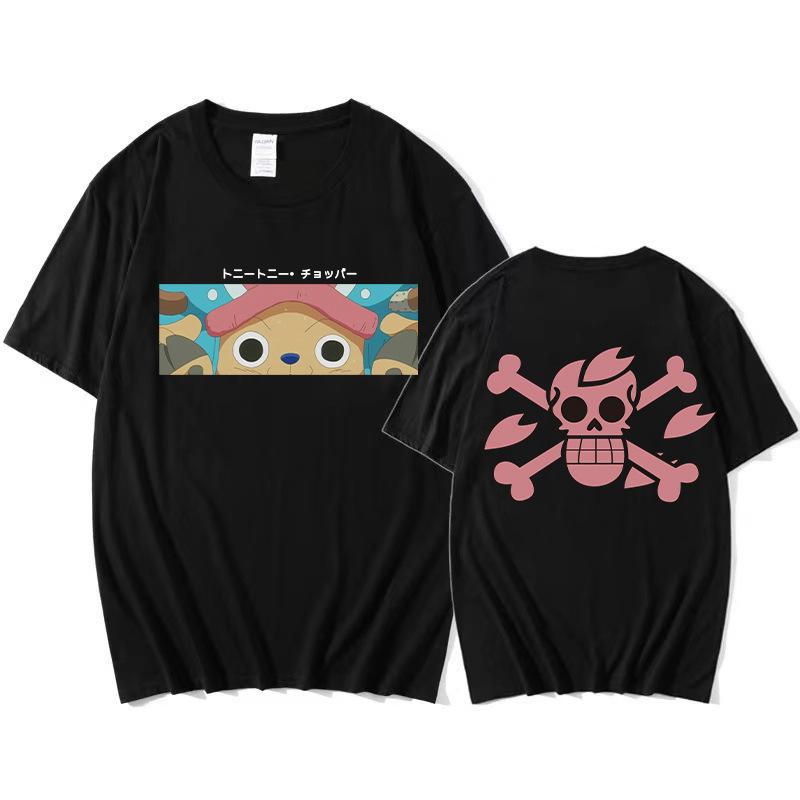 

2026 Summer ONE PIECE Tony Tony Chopper Printed Loose Shortsleeved Cotton Tshirt Tide Pure Cotton Unisex Parentchild Clothing S