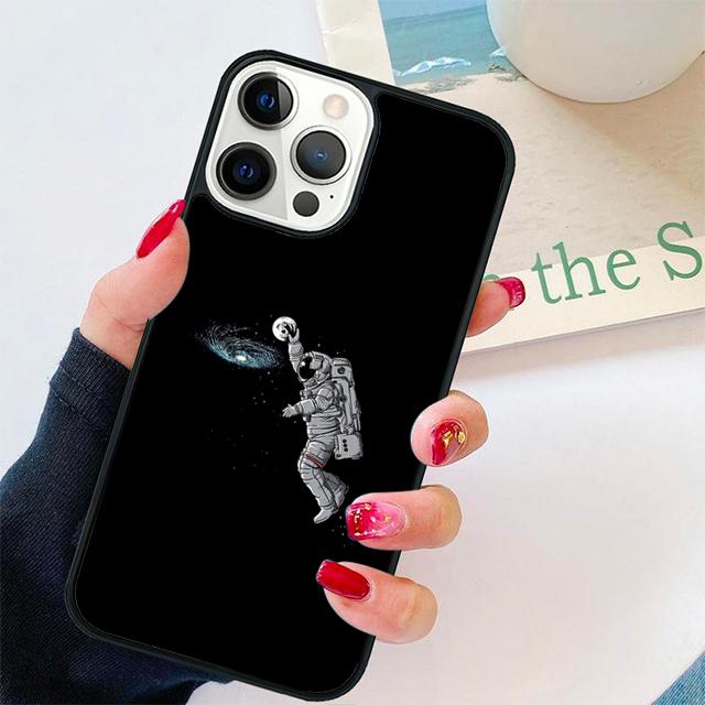 Space Astronaut illustration Coque Shell For iPhone 17 Air 15 16 14 13 12 Pro Max 11 Pro Max Plus Phone Case Cover