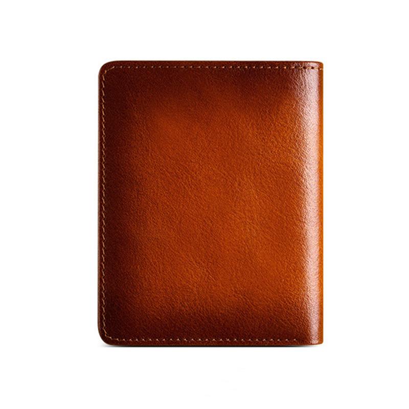 

Кошелек из натуральной кожи RFID для мужчин, тонкие короткие кошельки, держатель для удостоверения личности, кредитной карты, сумка для денег, модный мужской кошелек