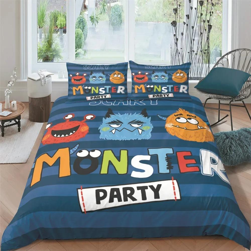 Cartoon Monster Trucks Duvet Cover Exquisite Digital Printing Bedding Set Comforter Bed Youth Home Decor Kids Girl Boys Gift