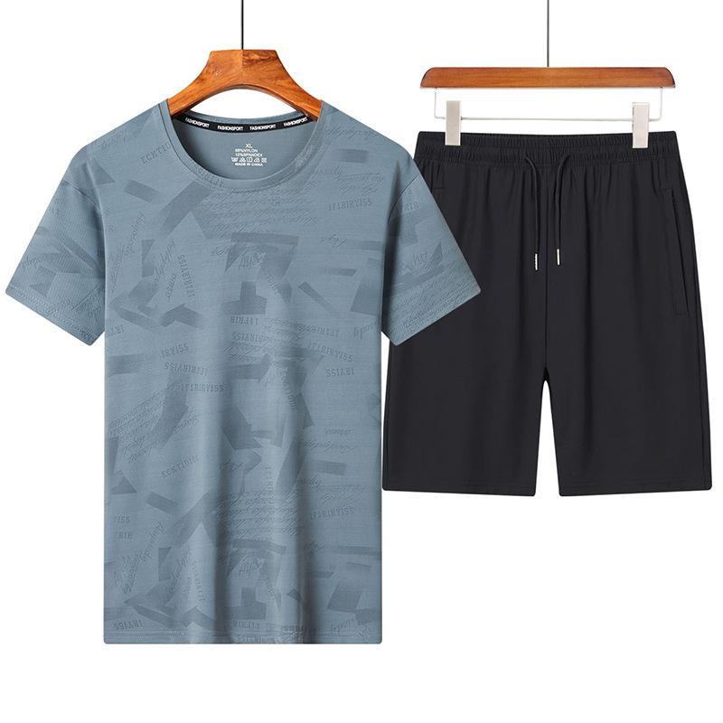 Summer Casual Sports Short Sleeved Shorts Set Two-piece Set