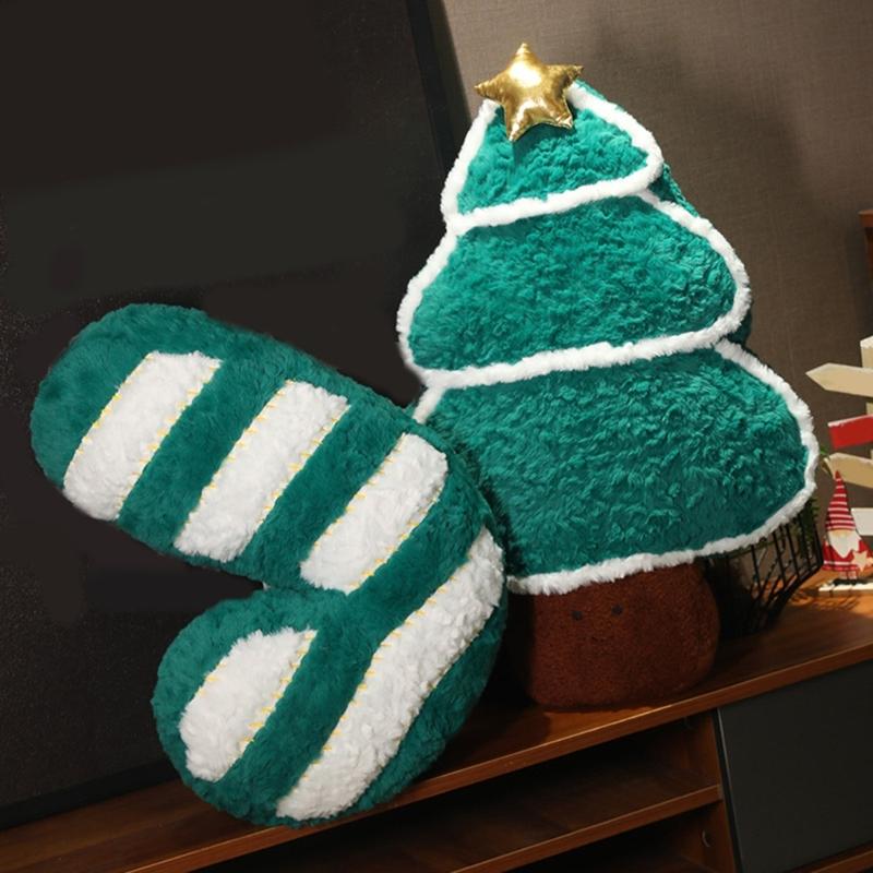 Plushie Throw Pillow Comfortable Christmas Holiday Cushion for Sofa and Bed Decoration Throw Pillows 1PC